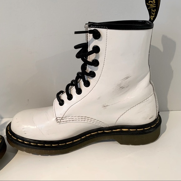 Doc Martens 1460 White Boots - Picture 4 of 9